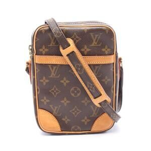 Louis Vuitton Danube Shoulder Bag Canvas Leather Monogram Brown